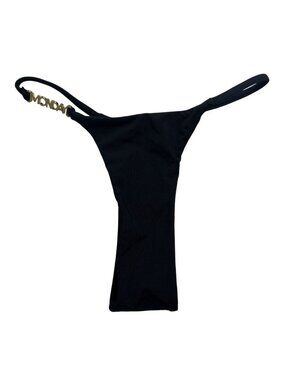 MONDAY Swimwear Monday Thong Bikini Bottoms in Black